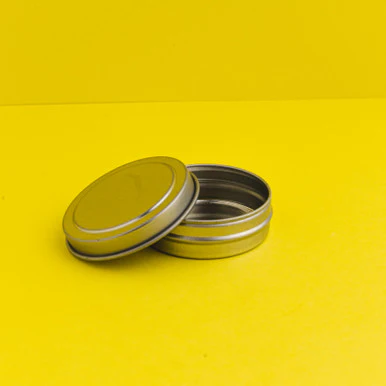 1/2 oz Flat Round Balm Tin with Lid
